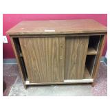 Wooden Credenza with Sliding Door