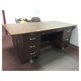 Double Pedestal Desk with Formica Top