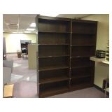 2 Wooden Adjustable Bookshelves