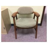 Upholstered Wooden Armchair