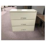 Metal 3-Drawer Sliding File Cabinet