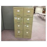 (2) Metal 4 Drawer File Cabinet