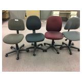 4 Adjustable Office Chairs