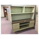 Metal Credenza with Bookshelf Top