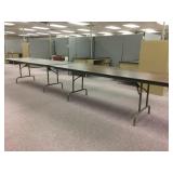 (2) 30"x96" Wooden Folding Tables
