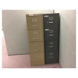 (2) 4-Drawer File Cabinets