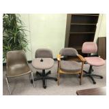 4 Various Upholstered and Plastic Chairs