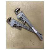(2) Imported 24" Aluminum Pipe Wrenches