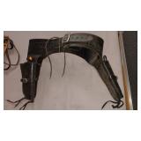 REAL LEATHER 6 SHOOTER DBL. REVOLVER HOLSTER.. REAL LEATHER 6 SHOOTER DBL. REVOLVER HOLSTER..