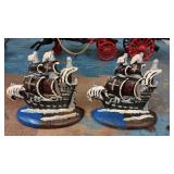 CAST REPRO BOOK ENDS CAST REPRO BOOK ENDS