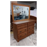 MAPLE DRESSER W/ MIRROR MAPLE DRESSER W/ MIRROR