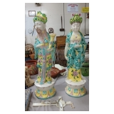 LRG. PAIR ORIENTAL FIGURES.. LRG. PAIR ORIENTAL FIGURES..