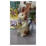 LONGABERGER BUNNY PITCHER LONGABERGER BUNNY PITCHER