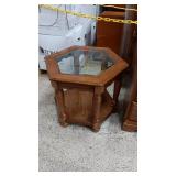 GLASS TOP END TABLE