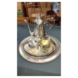 COFFEE SET W/ SERVING TRAY