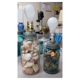 CANNING JAR TABLE LAMPS..CHOICE