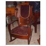 FANCY OLD WOOD ROCKER