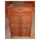 PRINTERS CABINET W/ ALL DRAWERS