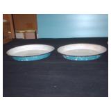 BLUE SWIRL PIE PLATES..