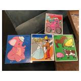 PlaySkool puzzles, pink panther, etc