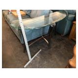 Glass top sofa table