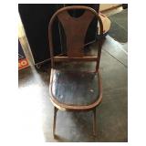 Wooden folding chair