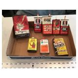 Assorted oil cans