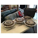 Set of 4 wheel covers w/ tote
