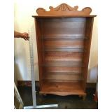 Antique Oak cabinet w/ glass shelves