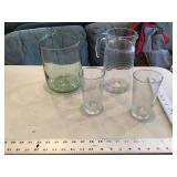 Pitcher and glasses, etc
