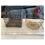 Wire egg basket and milk crate