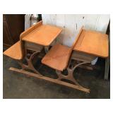 Vintage school desk unit