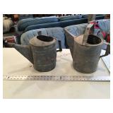 2 vintage watering cans