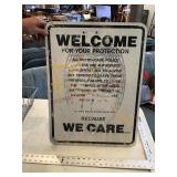 Welcome sign