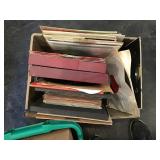 Vintage record albums w/ tote