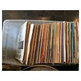 Vintage record albums w/ tote