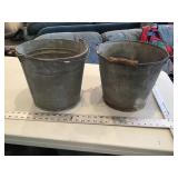 2 galvanized pales