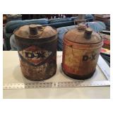 2 DX oil cans