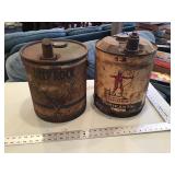 Deep rock and Archer oil cans