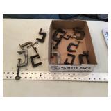 Assorted C clamps
