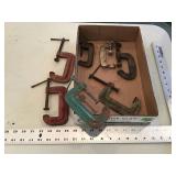 Assorted C clamps