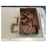 Assorted C clamps