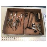 Assorted pliers and tools