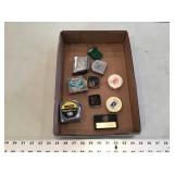 Assorted tape measures