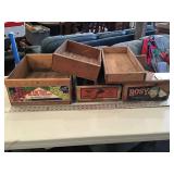 Assorted fruit crates