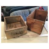 Wooden box and drawer