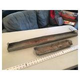 2 Galvanized chicken feeders