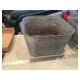 Galvanized rinse tub