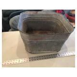 Galvanized rinse tub