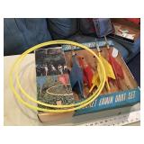 Vintage rocket lawn darts set